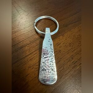 Handmade Hammered Metal Spoon Keychain